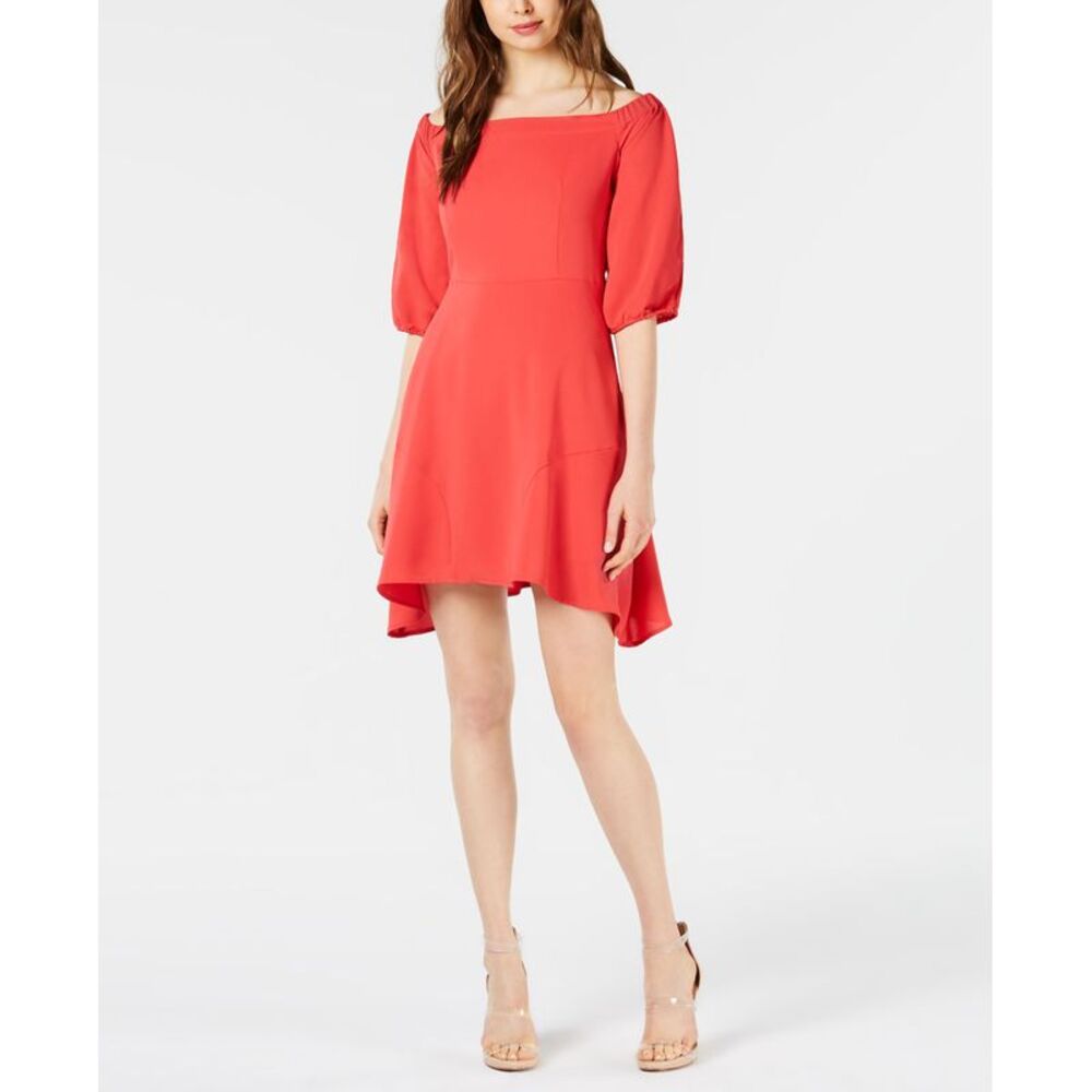 Bar III Off The Shoulder Fit Flare Dress